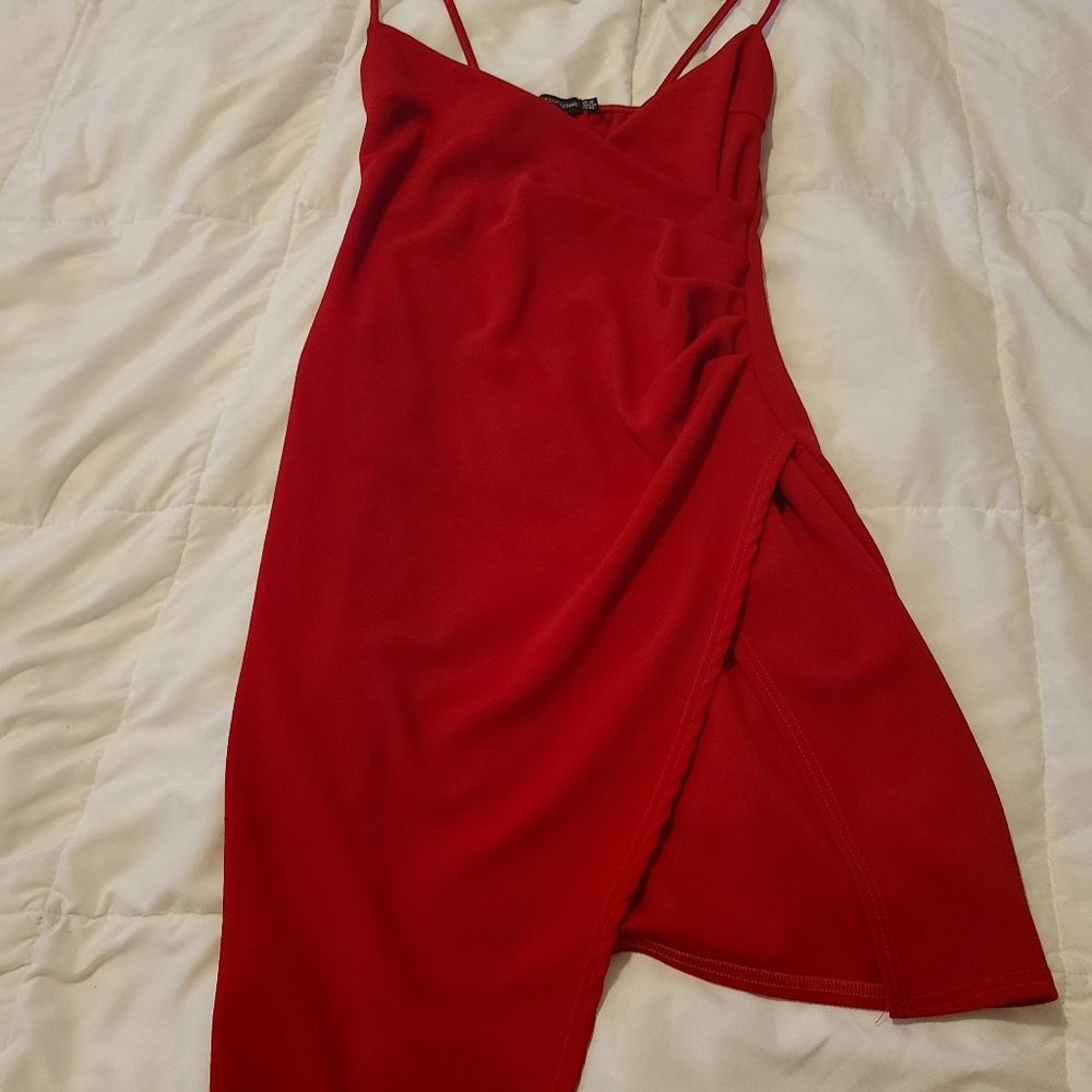 Red cocktail dress